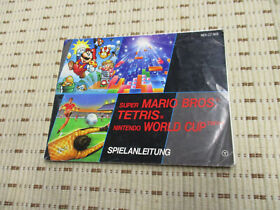 Super Mario Bros Tetris World Cup Spielanleitung / Anleitung Nintendo NES *
