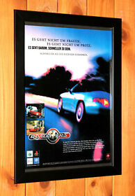 1999 Roadsters N64 PS1 Dreamcast Vintage Promo Small Poster / Ad Page Framed