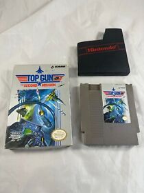 Top Gun 2 Second Mission Nintendo NES Box and Game Cartridge