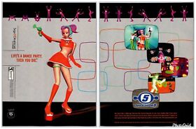 Space Channel 5 Sega Dreamcast Game Promo July, 2000 Full 2 Page Print Ad