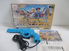 Mega CD -- LETHAL ENFORCERS 2 JUSTIFIER GUN & GAME -- Boxed. JAPAN. SEGA.14604-2