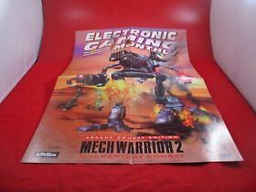 Mechwarrior 2 Playstation 1 PS1 Sega Saturn EGM Foldable Promo Poster ONLY