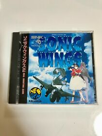 Neo Geo CD SONIC WINGS 2 with SPINE SNK_vintage