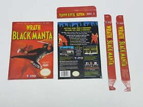 Wrath of the Black Manta Nintendo NES Rental Cut Box ONLY *DAMAGED