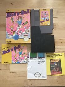 Rock 'n' Ball (Nintendo NES 1990) GAME, BOX, and RARE POSTER - W/MANUAL
