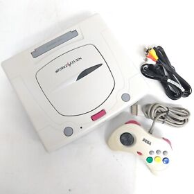 Sega Saturn White Console Japaneses System HST-3220 Bundle with controller 228VG