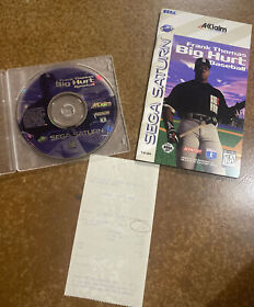 & Frank Thomas Big Hurt Baseball (Sega Saturn, 1996) Disc And Manual Only