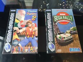 Sega Saturn Virtua Fighter 2 and Sega Rally Championship PAL VGC Rare