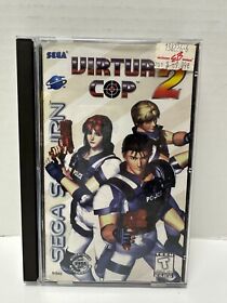 Virtua Cop 2 (Sega Saturn, 1996) COMPLETE w/Manual, Case CIB