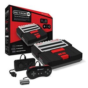 Hyperkin Snes/ Nes Retron 2 Gaming Console [black] - Game Pad Supported - Cable