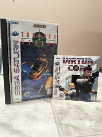 Thunder Strike And Virtua Cop (Sega Saturn 1995) Tested Working See Pictures 