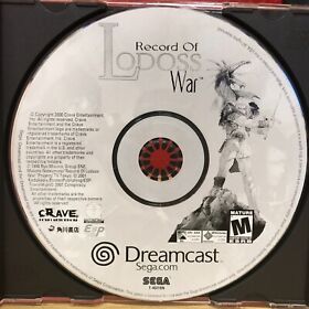 Record of Lodoss War - Sega Dreamcast, 2001 (Disc only)