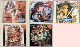 Marvel vs Capcom vs SNK 1 2 Street Fighter  5 Set Lot Games DC Dreamcast JP Ver.