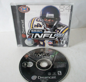 NFL 2K2 Sega Dreamcast Complete Game Disc Case Manual Football Sports 2K 2 Sport