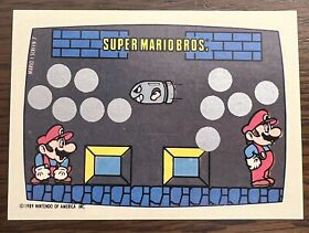 1989 Topps Nintendo Super Mario Bros. pantalla de tarjetas 7 Mario no rayado nes