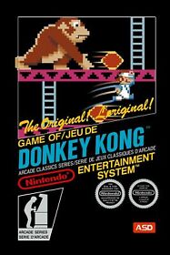 Donkey Kong Metal Poster Tin Plate Sign Video Game Nintendo Nes Famicom Boxart