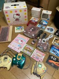 SEGA Dreamcast Hello Kitty PINK HKT-3000 Console set Retro Game from Japan used