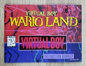 WARIO LAND - MANUAL ONLY - NO GAME INCLUDED - VIRTUAL BOY