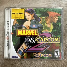 Marvel VS. Capcom 2 (Dreamcast,2000) Original Case Reg and Manual Only - NO GAME