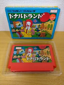 Donald Land Deco Famicom FC  Nintendo Japan Import with box Cartridge