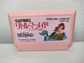 Famicom Little Mermaid FC Japan Import Cartridge Only Nintendo capcom Disney