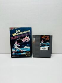 3-D WorldRunner (NES, 1987) Game and Box TESTED
