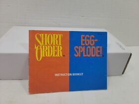SHORT ORDER EGG-SPLODE! Instruction Manual - No Game or BOX NES Nintendo