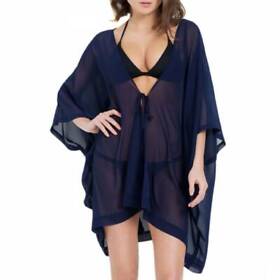 L'AGENT BY AGENT PROVOCATEUR NAVY BLUE ROSANNA COVER UP ONE SIZE RRP £110 BNWT