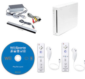 CHOOSE BUNDLE White Nintendo Wii Sports Console System  Controller Nunchuck OEM
