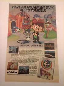 1993 Vtg Video Game Print Ad - TINY TOON ADVENTURES 2 TROUBLE IN WACKYLAND - NES