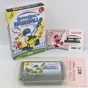 SUPER REAL BASEBALL 88 Famicom Nintendo 7211 fc