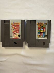 Track & Field  1 and 2 (NES Nintendo, 1989) Video Game Cartridges 2 Game Bundle
