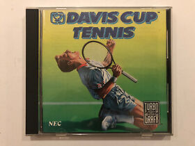 Davis Cup Tennis ( TurboGrafx-16 ) Complete w/Case & Manual • Tested & Works •