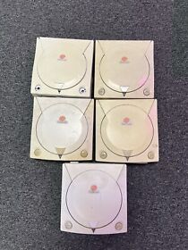 Lot Of 5 Sega Dreamcast HKT-3020 Video Game Home Consoles White