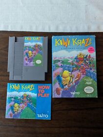 Kiwi Kraze Rare NES CIB Complete With Manual NINTENDO