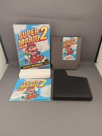 * Super Mario Bros. 2 - Sello Redondo (Nintendo NES, 1988) Completo en Caja - A4