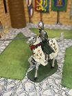 54mm Medieval Mounted Jousting Knight - Ornate Metal Soldier #11