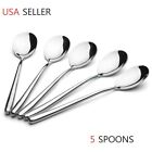 Stainless Steel Rice Soup Spoon - 5PCS Korean Style Rice Spoons Multi-Use Spoon