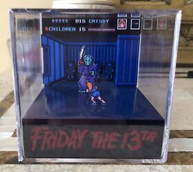 Friday The 13th 3D Cube Handmade Diorama - Shadowbox - Nintendo NES - Fanart