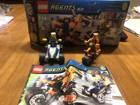 Lego Agents 8967 Gold Tooth's Getaway & Instructions -- Incomplete