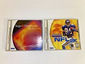 SEGA Dreamcast Game Bundle Web Browser & Sega Sports Sports NFL 2K
