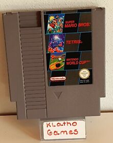 3 in 1 Super Mario Bros - World Cup - Tetris  Nintendo NES  Modul  C2574
