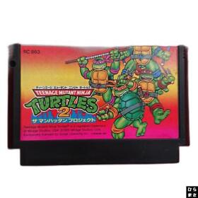 Famicom Teenage Mutant Ninja TURTLES 2 TMNT Cartridge Nintendo Cartridge