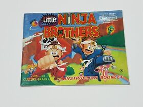 Little Ninja Brothers Authentic Original NES Manual Only *Damage