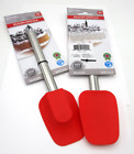 Silicone Spatulas Set of 2 - Dishwasher Safe - Bright  Red Color 10