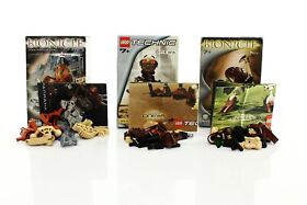 Lego Bionicle 3x Sets 8584 Hewkii + 8553 Pahrak Va + 8542 Onewa 100% complete