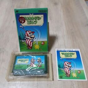 Mario Open Golf Famicom Nintendo FC  NES NTSC-J Complete in BOX Japan