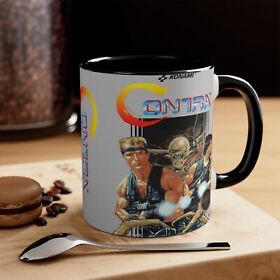 Contra Super Contra NES 8 bit game box cover famicom Accent Coffee Mug