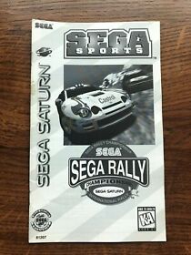 Sega Rally Championship International Sega Saturn Game Instruction Manual Only 