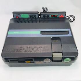 Sharp Twin Famicom Black Console  AN505BK OOP VHTF Vintage VG cond JAPAN F/S